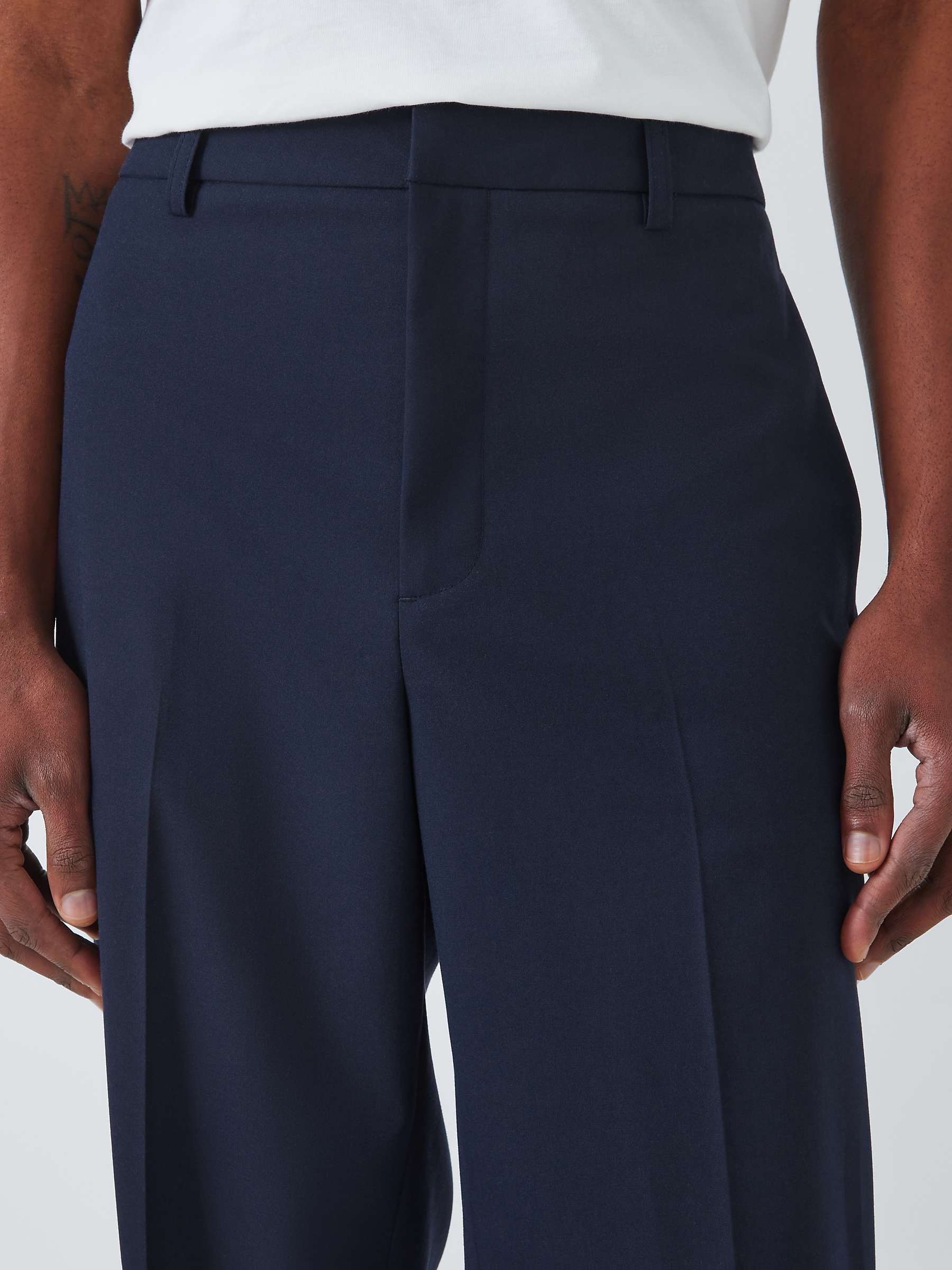 Buy Kin Relaxed Fit Trousers, Dark Navy Online at johnlewis.com