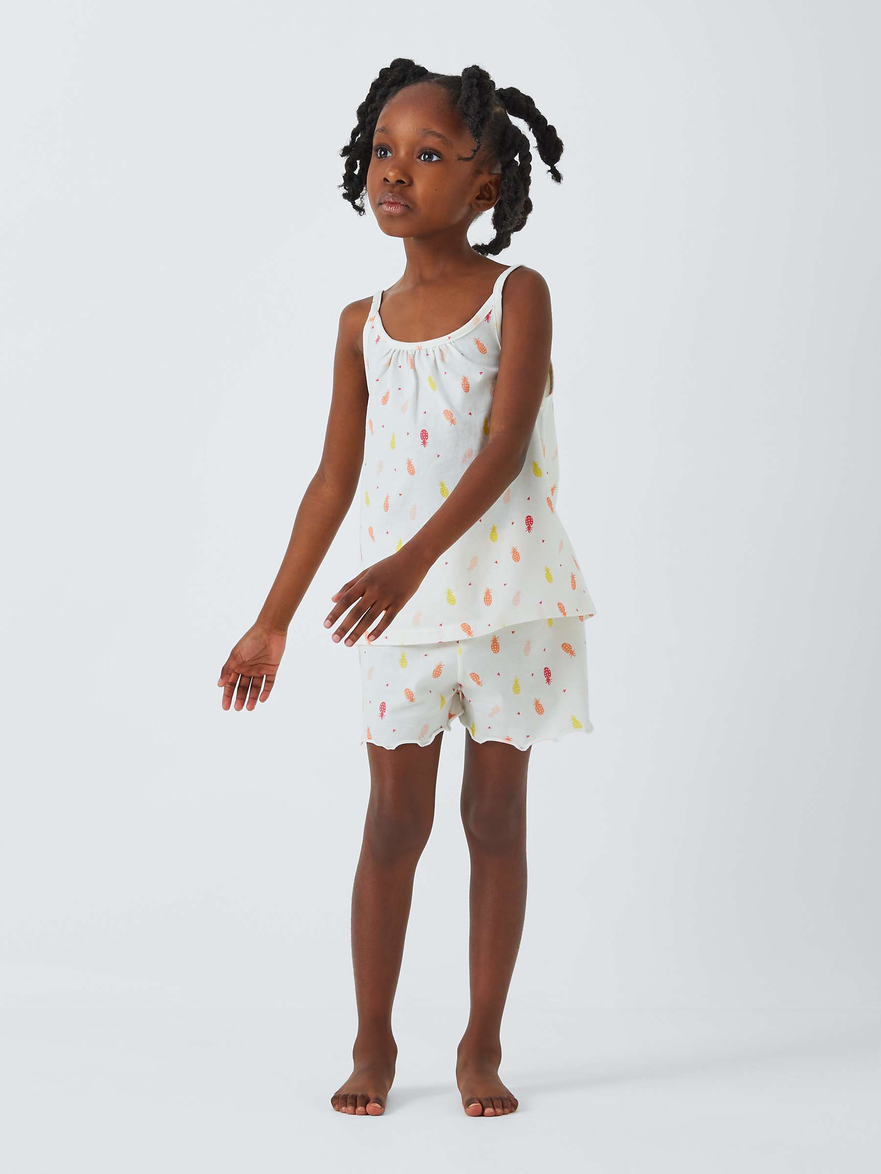 Buy John Lewis Kids' Pineapple Heart Print Shorts Swing Pyjamas Set, Pack of 2 Online at johnlewis.com
