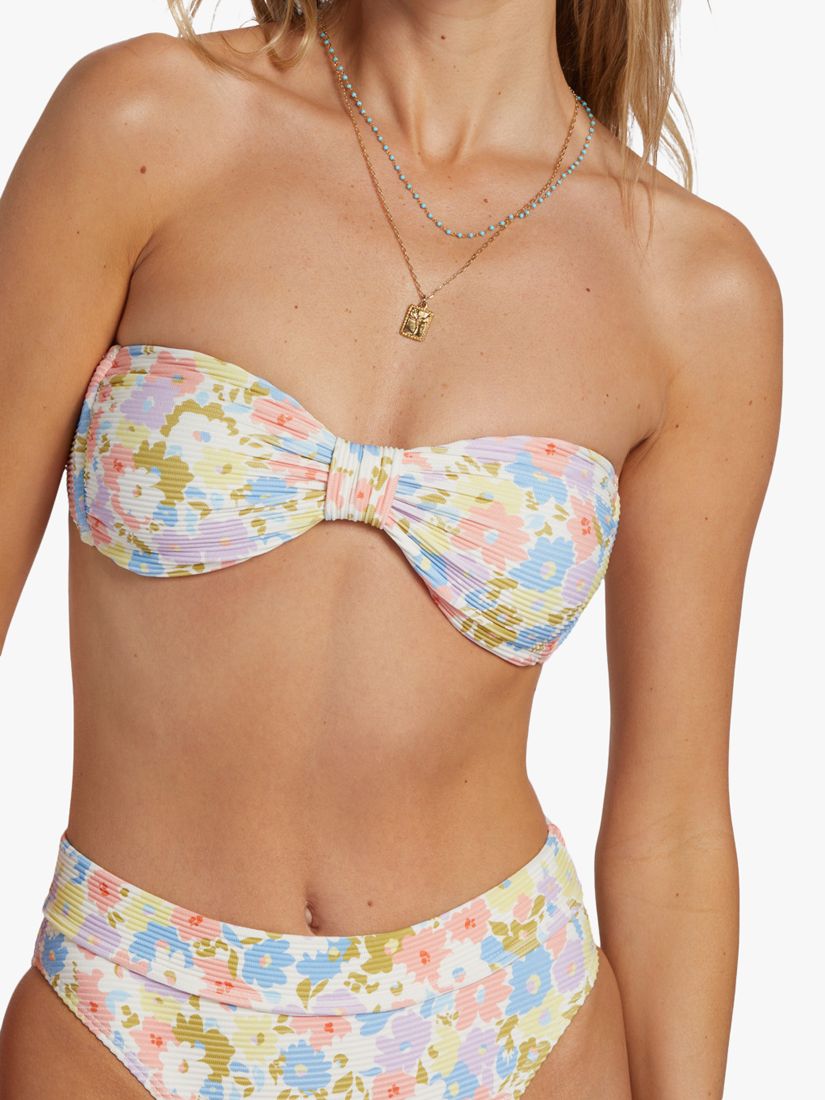 Buy Billabong Dream Chaser Floral Print Bandeau Bikini Top, Multi Online at johnlewis.com