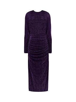 Ro&Zo Sparkle Jersey Midi Dress, Purple