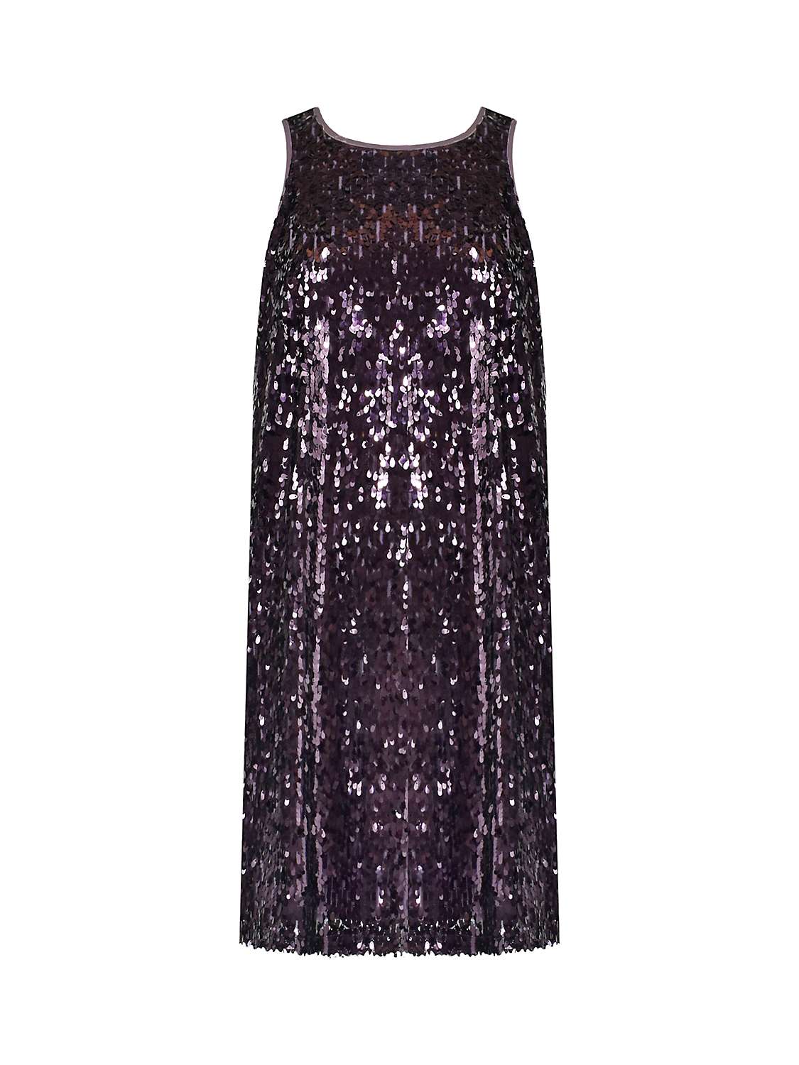 Buy Ro&Zo Petite Sequin Disc Sleeveless Mini Dress, Purple Online at johnlewis.com