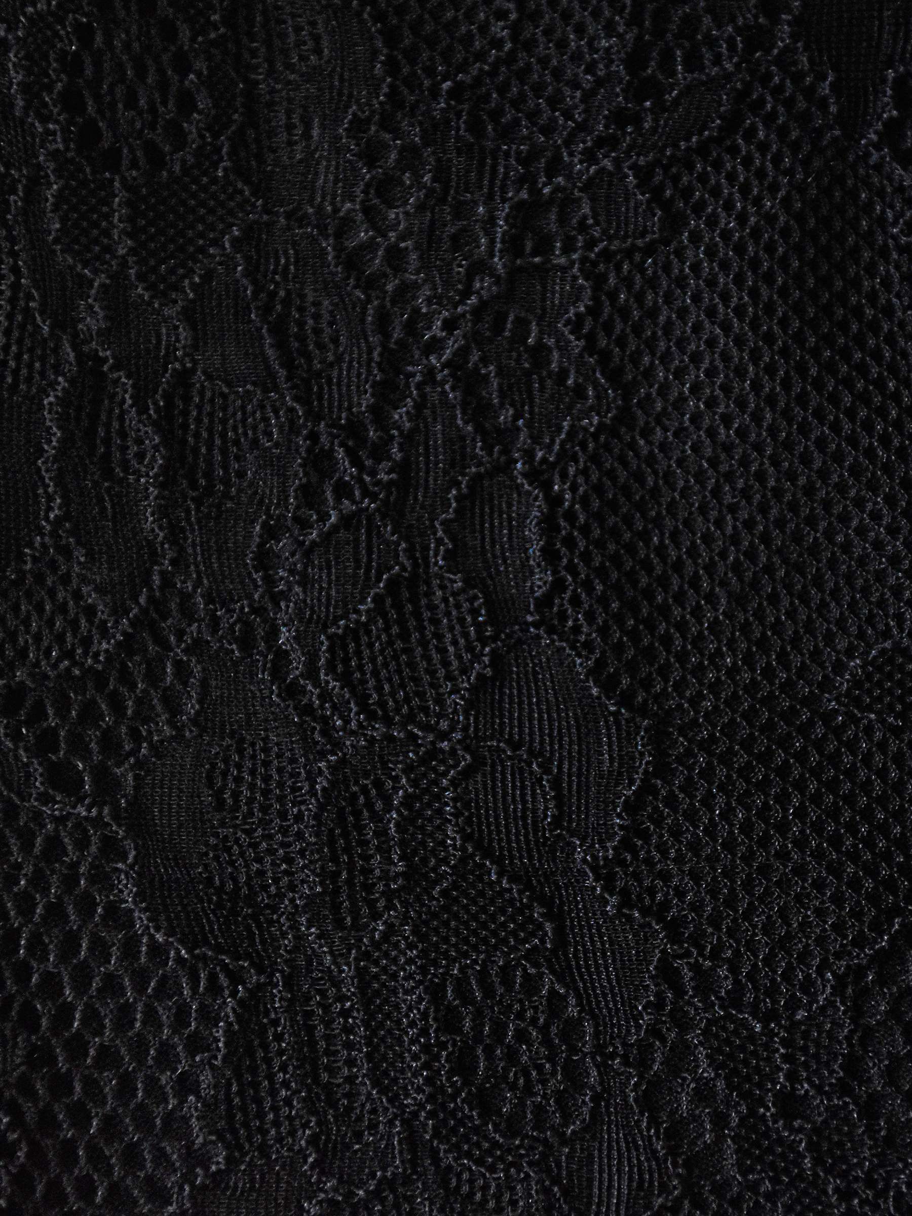 Ro&Zo Stretch Lace Top, Black at John Lewis & Partners