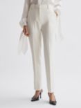 Reiss Mila Slim Fit Trousers, Off White