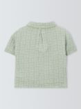 John Lewis Baby Cotton Muslin Printed Shirt, Green