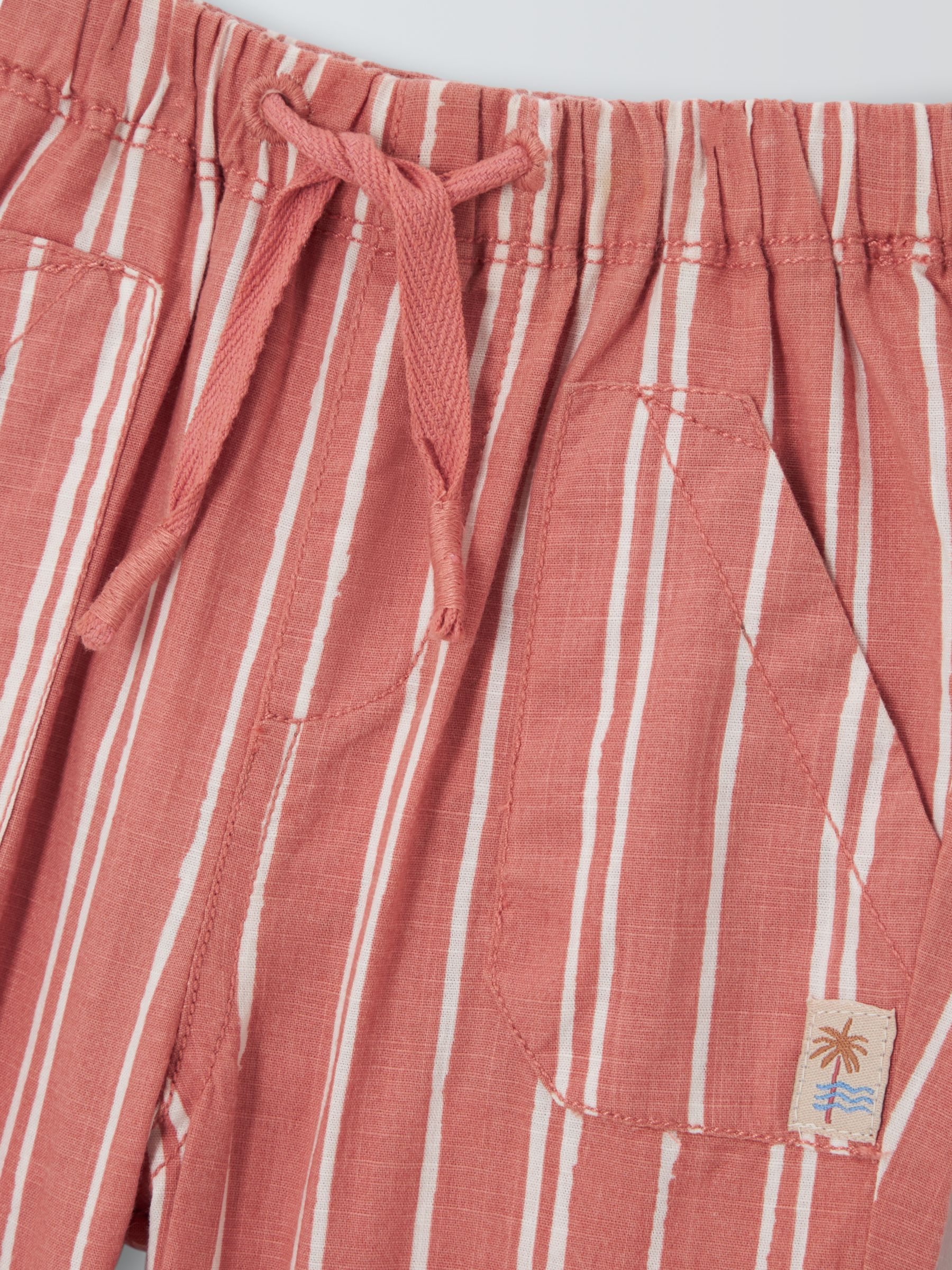 Buy John Lewis Baby Stripe Trousers, Red/White Online at johnlewis.com