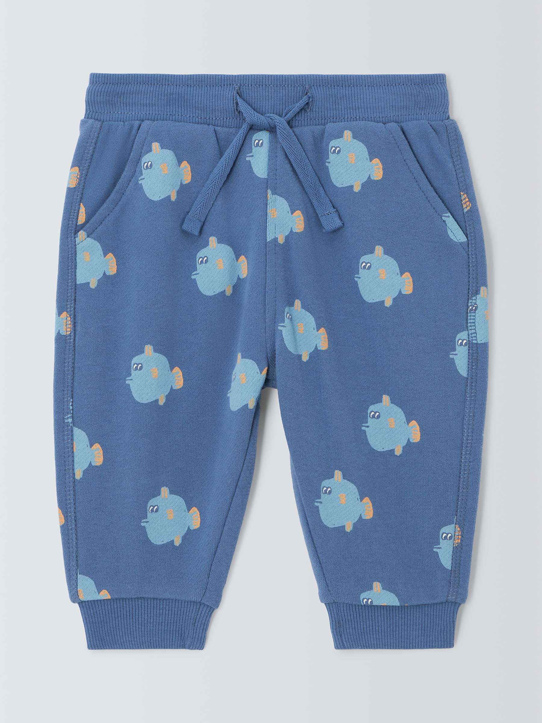 Buy John Lewis ANYDAY Baby Cotton Fish Print Joggers, Multi Online at johnlewis.com