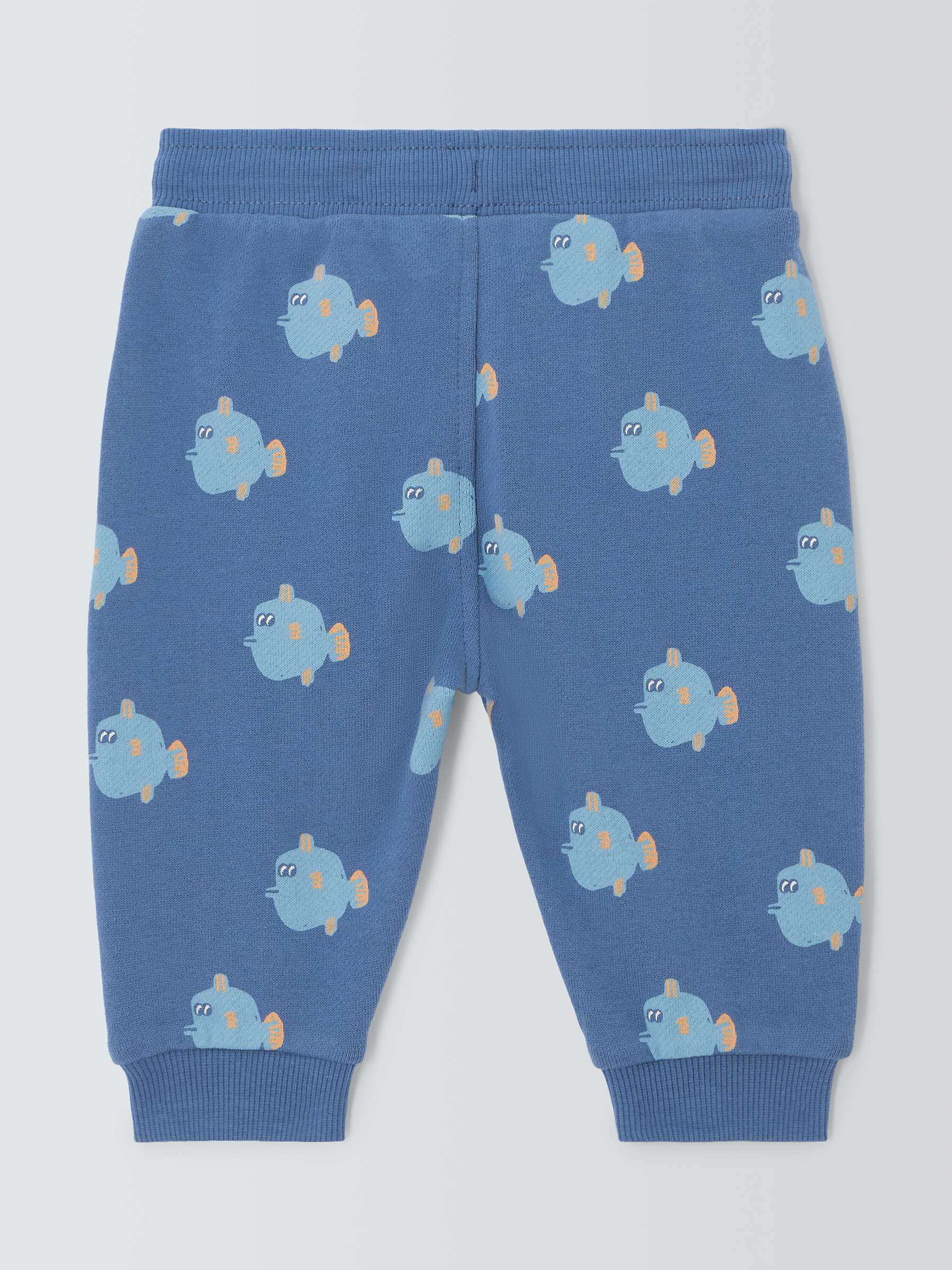 Buy John Lewis ANYDAY Baby Cotton Fish Print Joggers, Multi Online at johnlewis.com