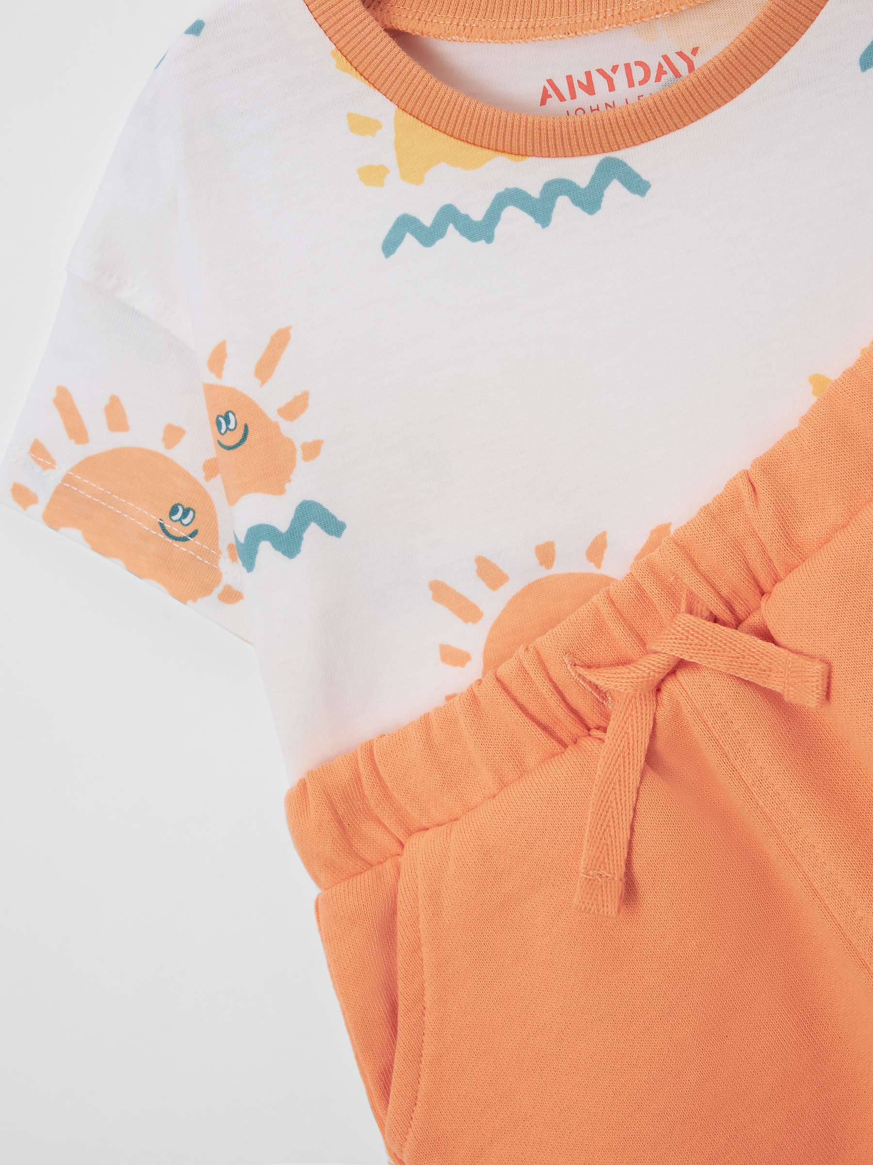 Buy John Lewis ANYDAY Baby Sun Wave T-Shirt and Shorts Set Online at johnlewis.com