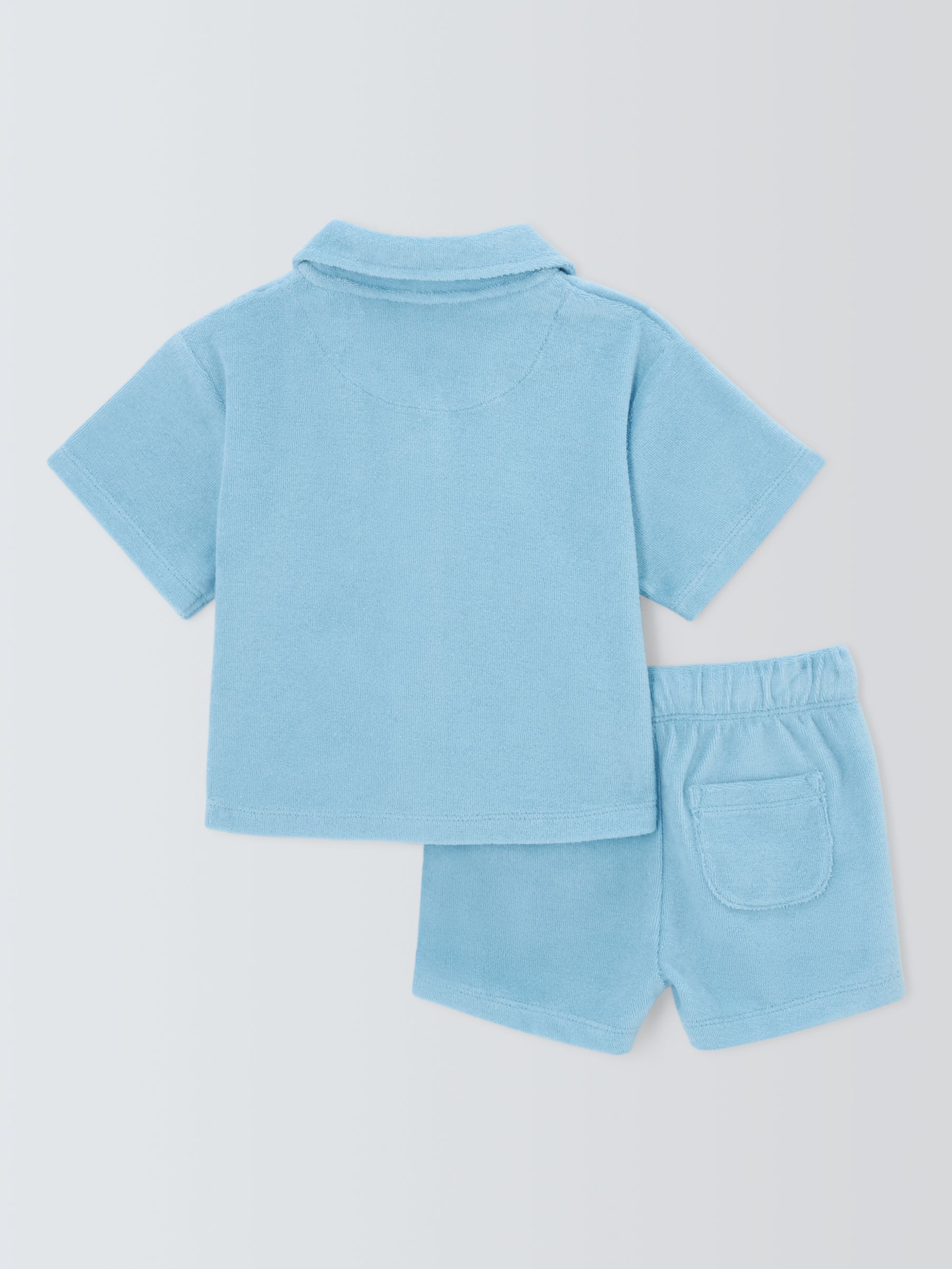 John Lewis ANYDAY Baby Towelling Shirt and Shorts Set, Multi, 6-9 months