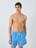 John Lewis Embroidered Recycled Polyester Shark Swim Shorts, Blue