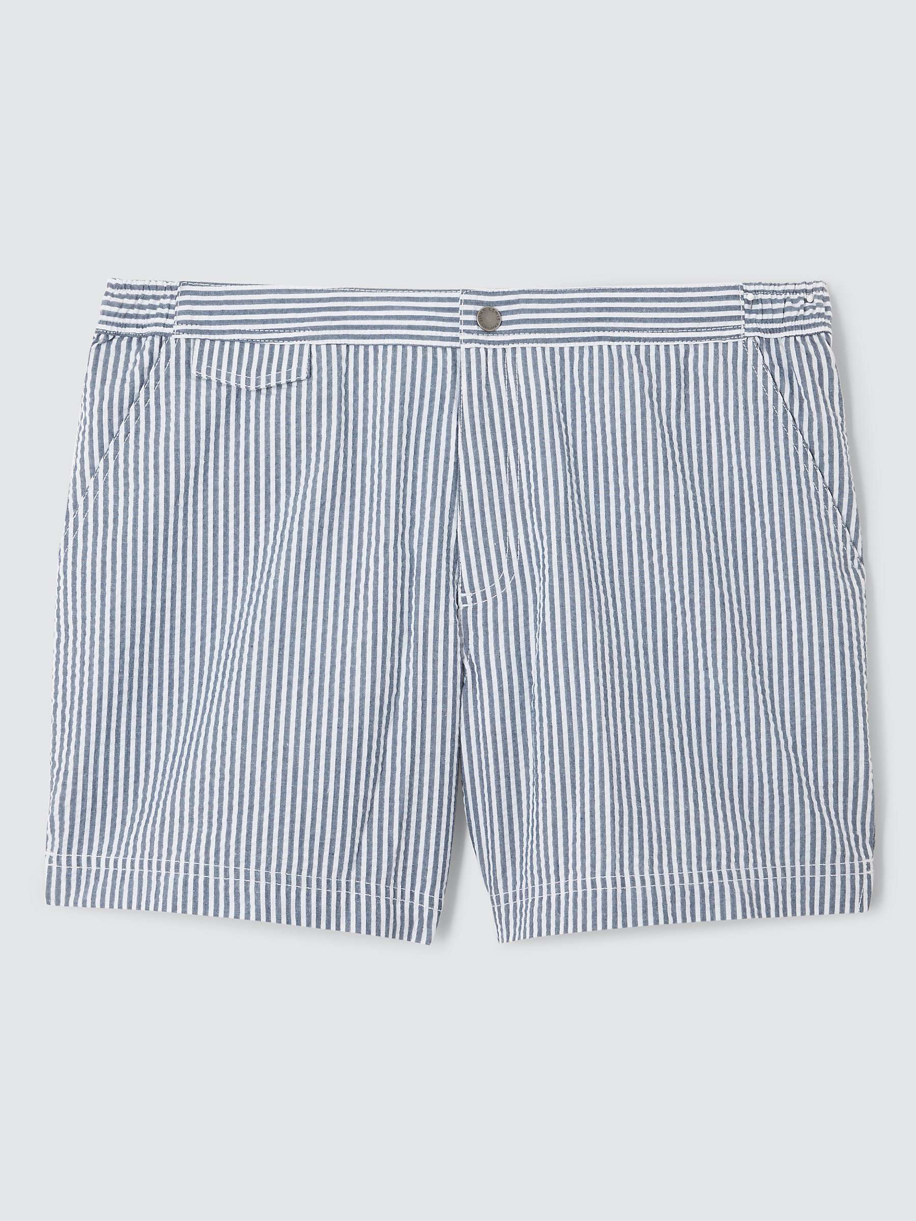 Buy John Lewis Seersucker Stripe Swim Shorts, Blue/White Online at johnlewis.com