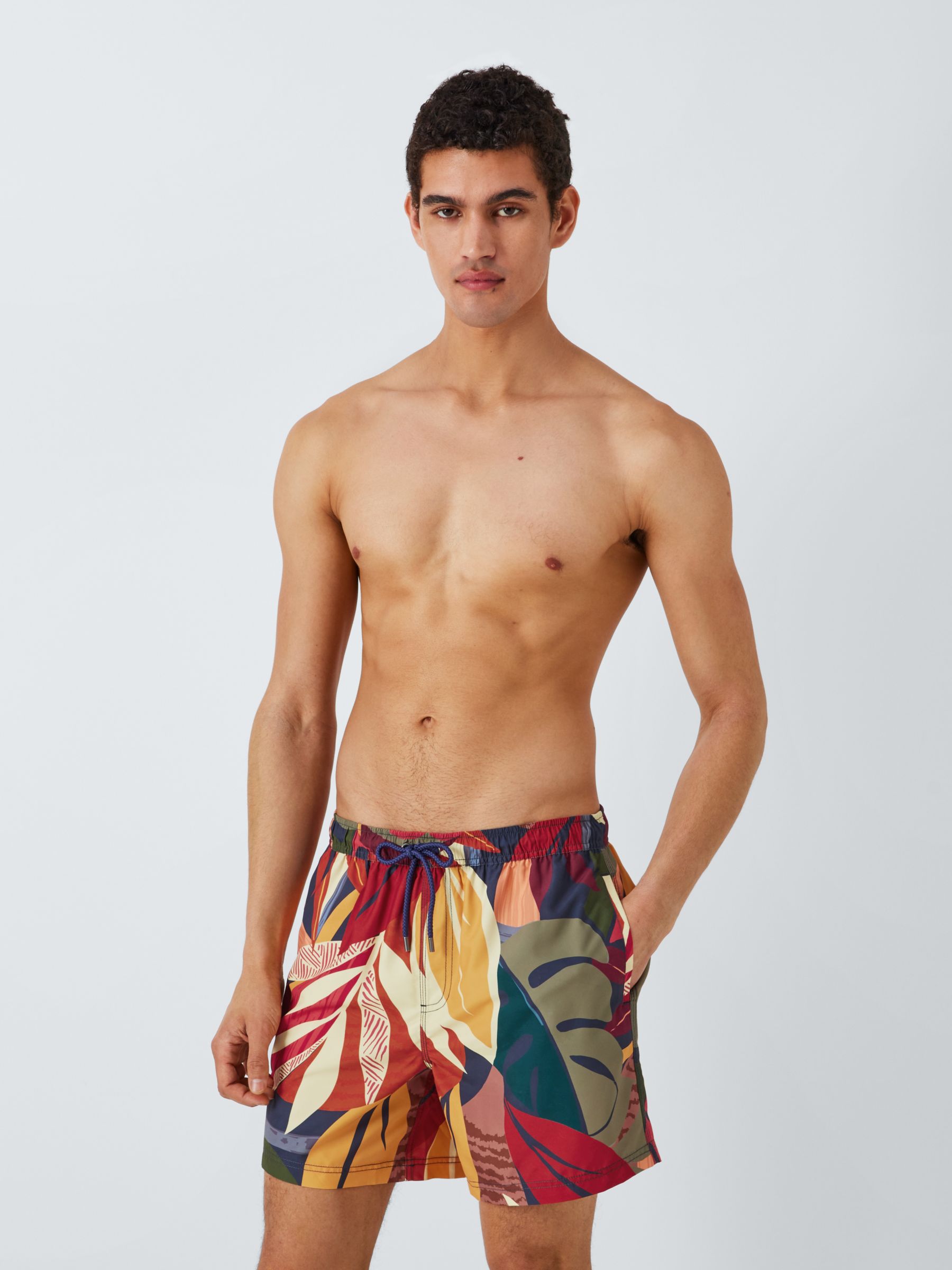 John Lewis Coco Palm Swim Shorts, Multi, XL