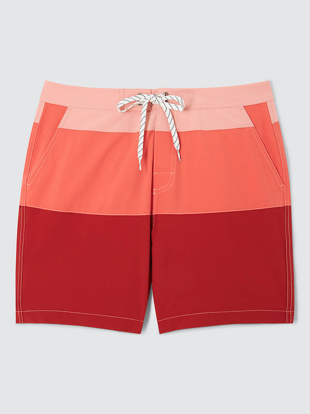 John Lewis Stripe Board Shorts, Pink/Multi
