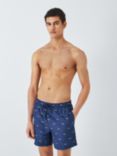 John Lewis Embroidered Clownfish Recycled Polyester Swim Shorts, Navy