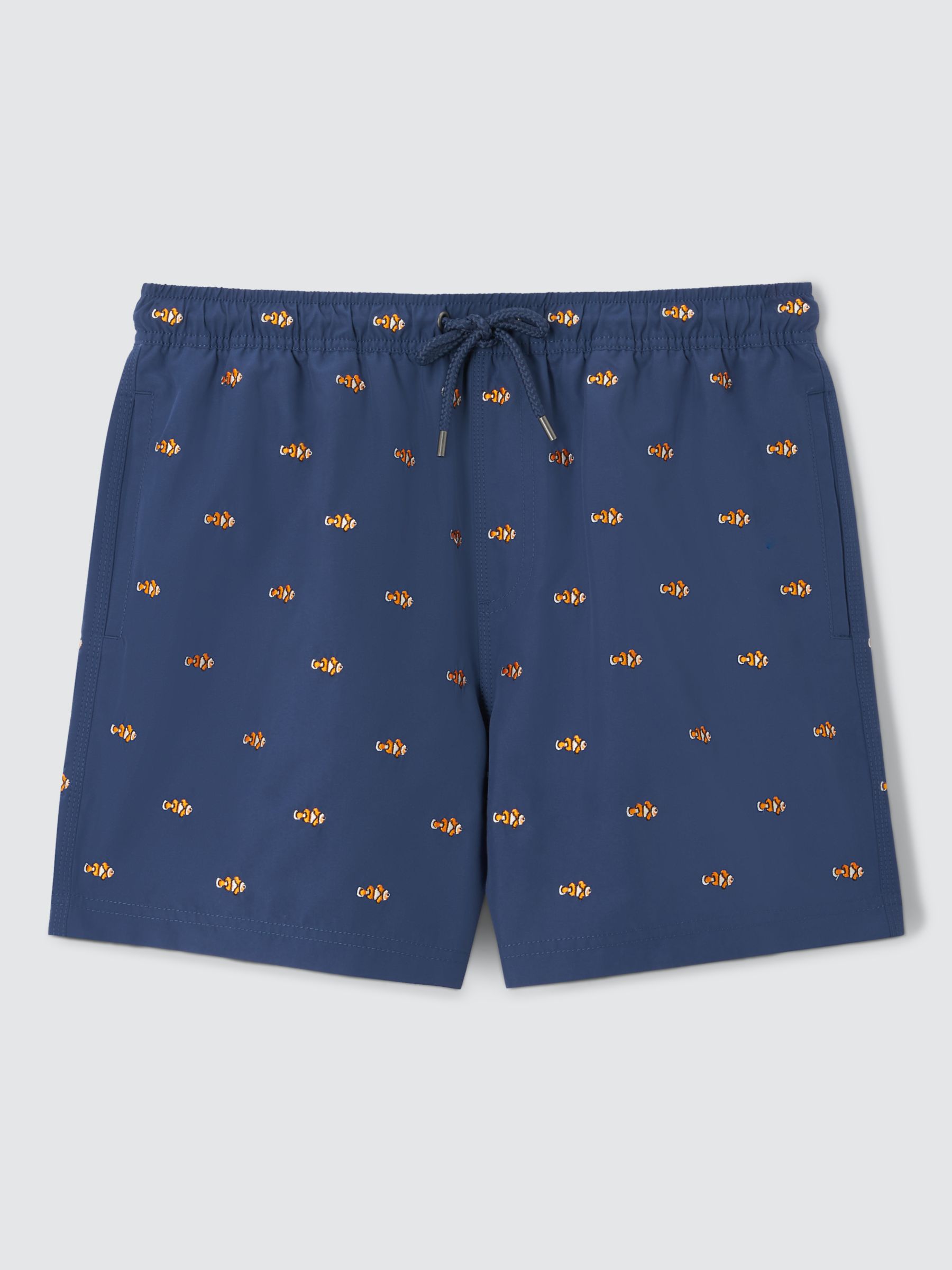 Buy John Lewis Embroidered Clownfish Swim Shorts, Navy Online at johnlewis.com