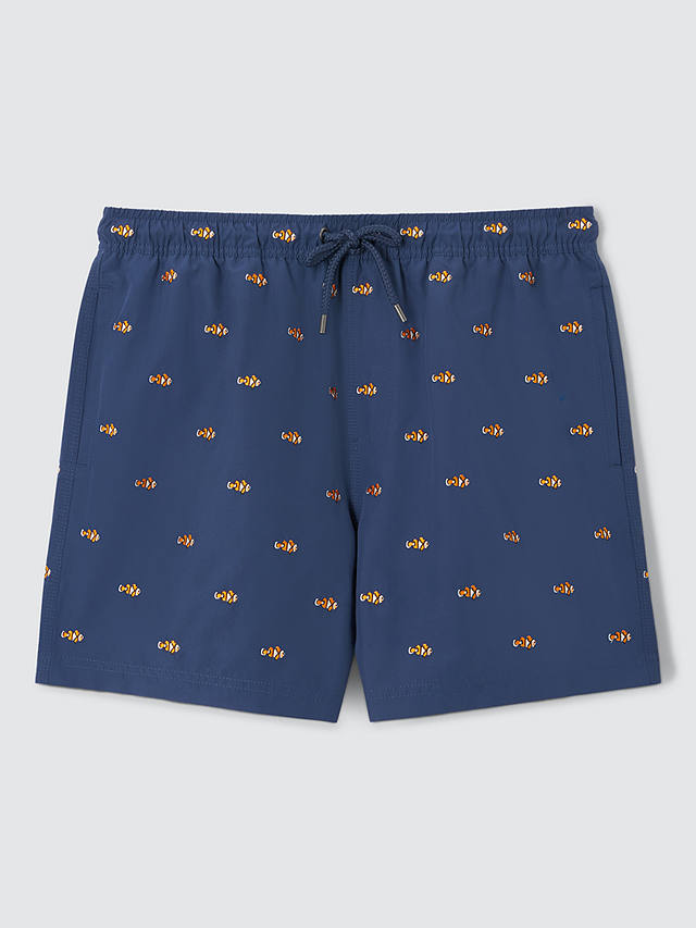 John Lewis Embroidered Clownfish Swim Shorts, Navy
