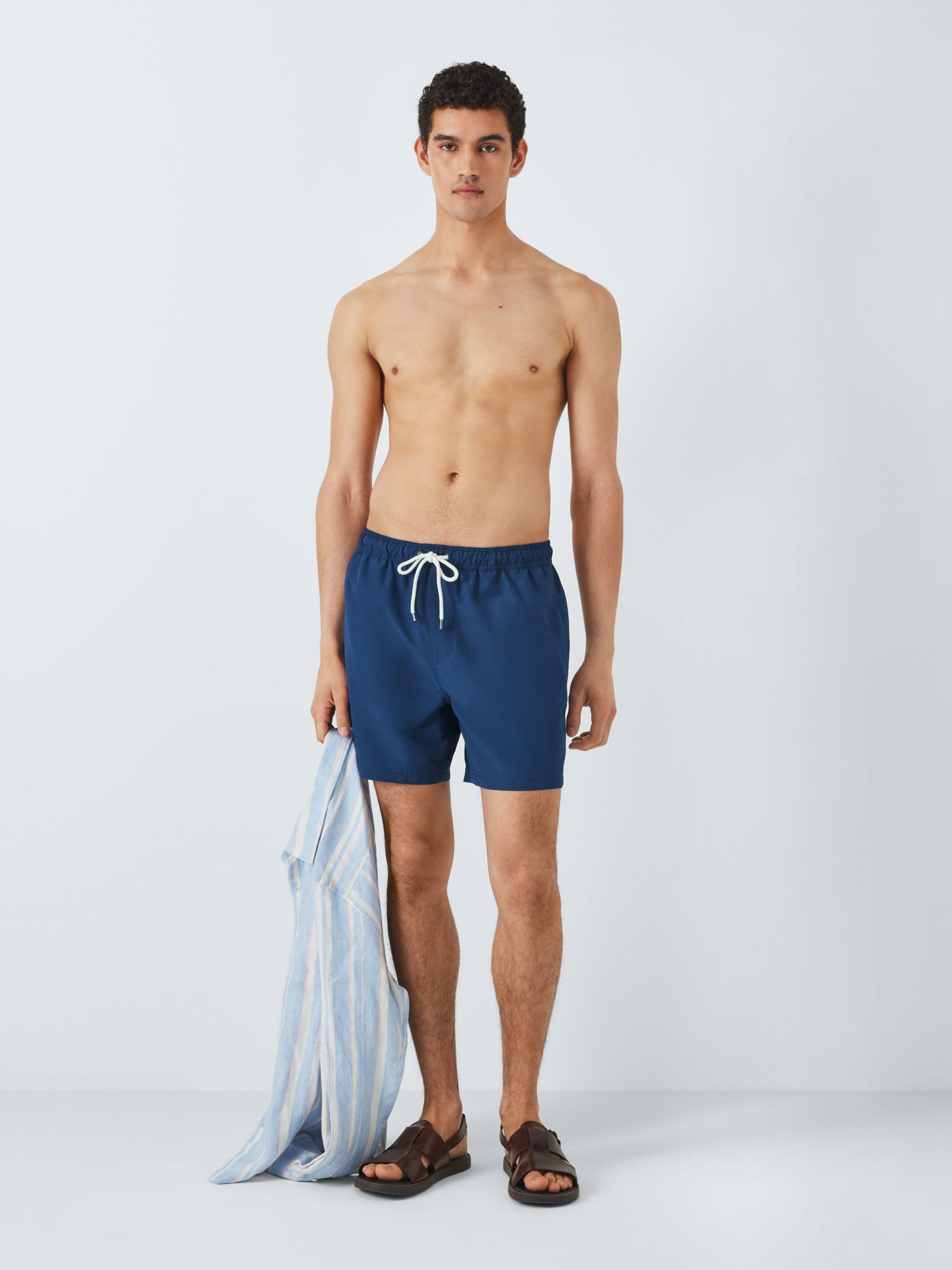 John Lewis Recycled Polyester Swim Shorts, Navy, M
