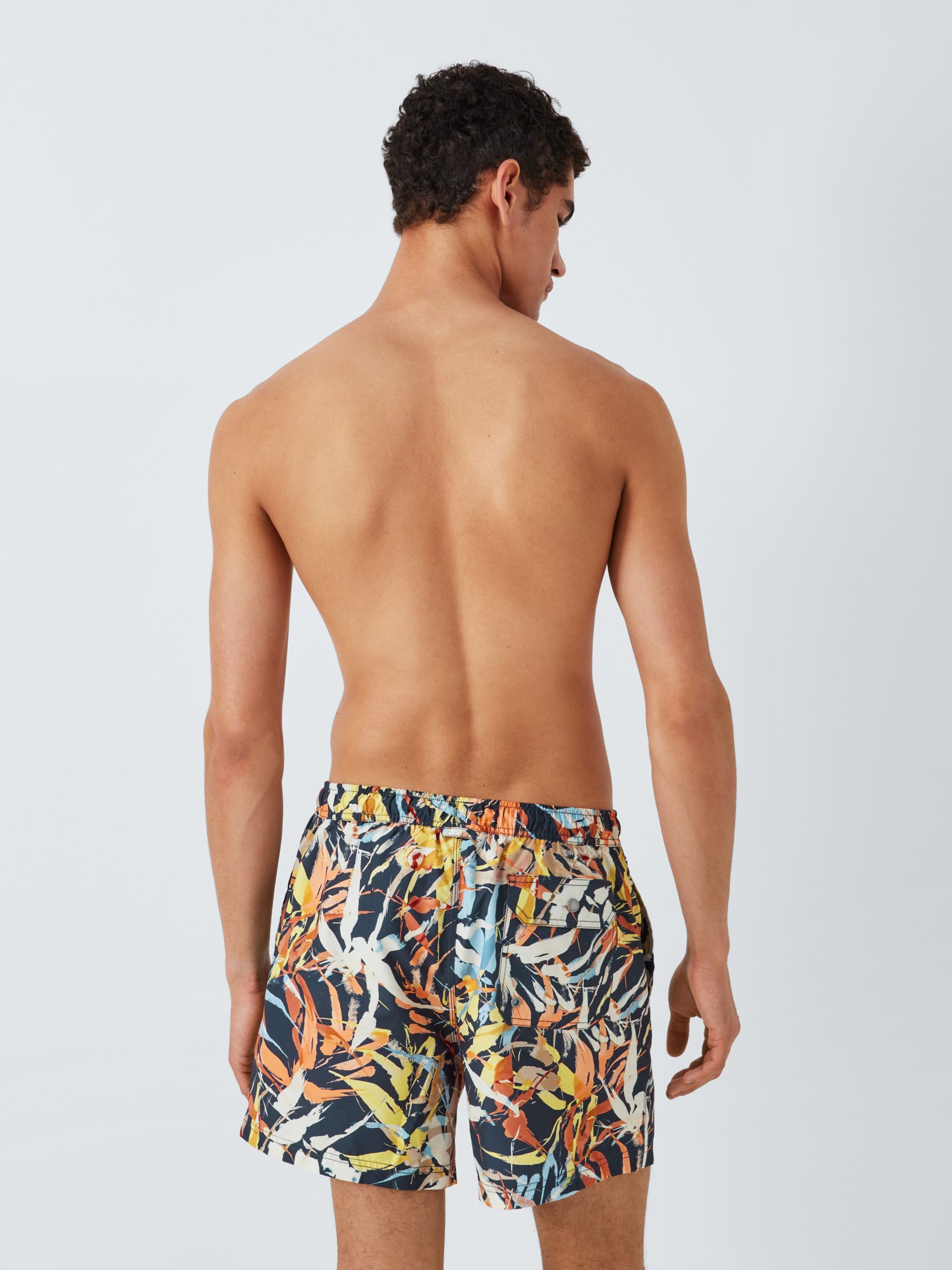 John Lewis Bamboo Print Recycled Polyester Swim Shorts, Multi, XL