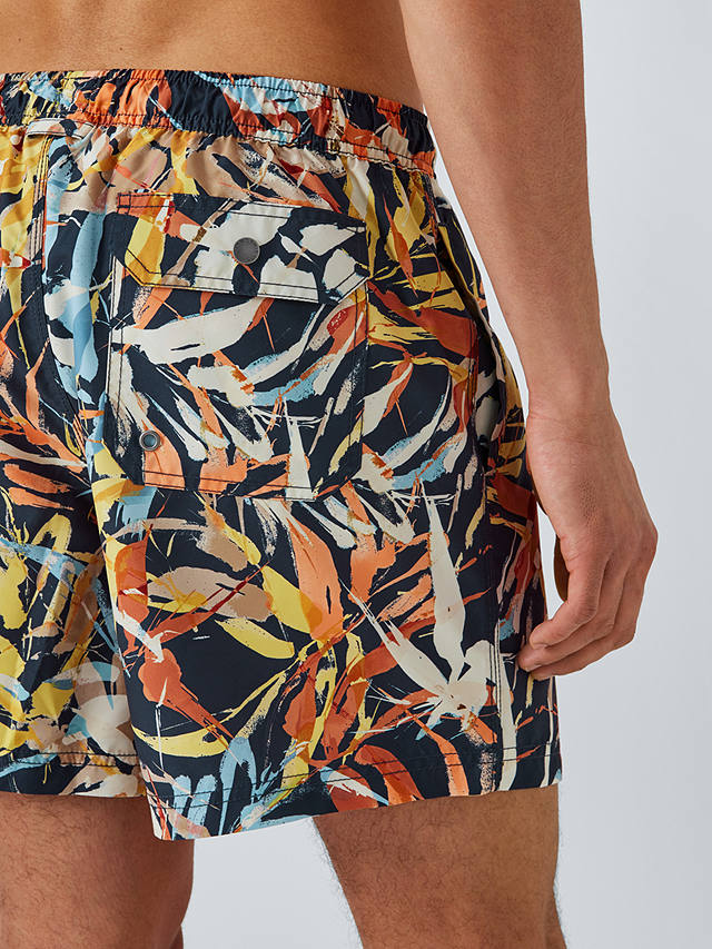 John Lewis Bamboo Print Recycled Polyester Swim Shorts, Multi