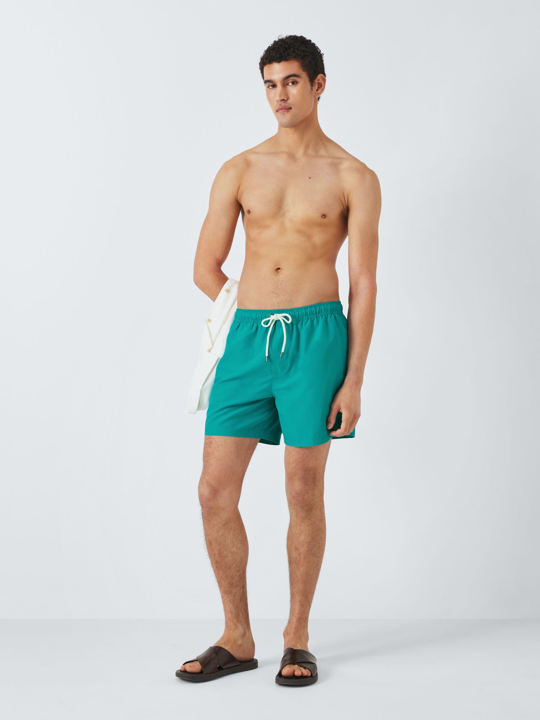 John Lewis Recycled Polyester Swim Shorts, Blue, L