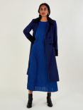 Monsoon Ottie Wool Blend Coat, Blue