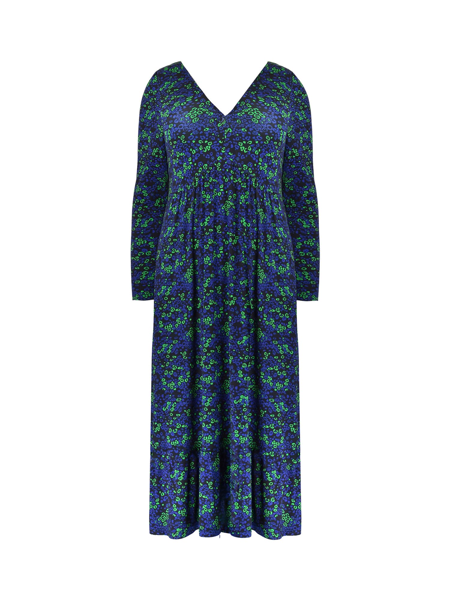 Buy Live Unlimited Curve Leopard Print Jersey Midi Dress, Black/Multi Online at johnlewis.com
