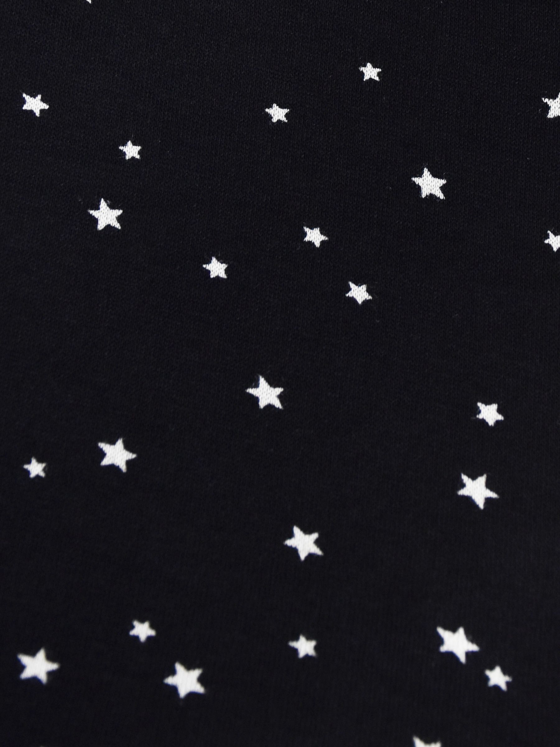 Live Unlimited Curve Mono Star Print Jersey Long Sleeve Midi Dress, Black, 12