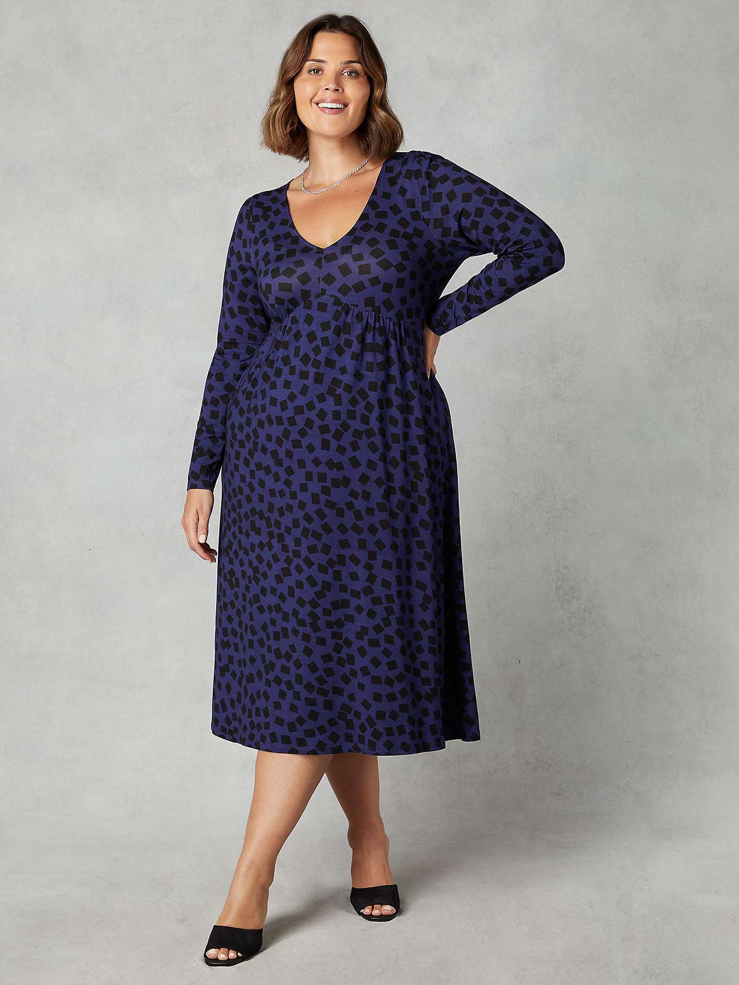 Buy Live Unlimited Jersey Relaxed Midi Dress, Purple Online at johnlewis.com