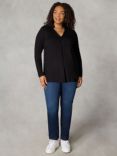 Live Unlimited Curve Jersey Pleat Front Tunic Top
