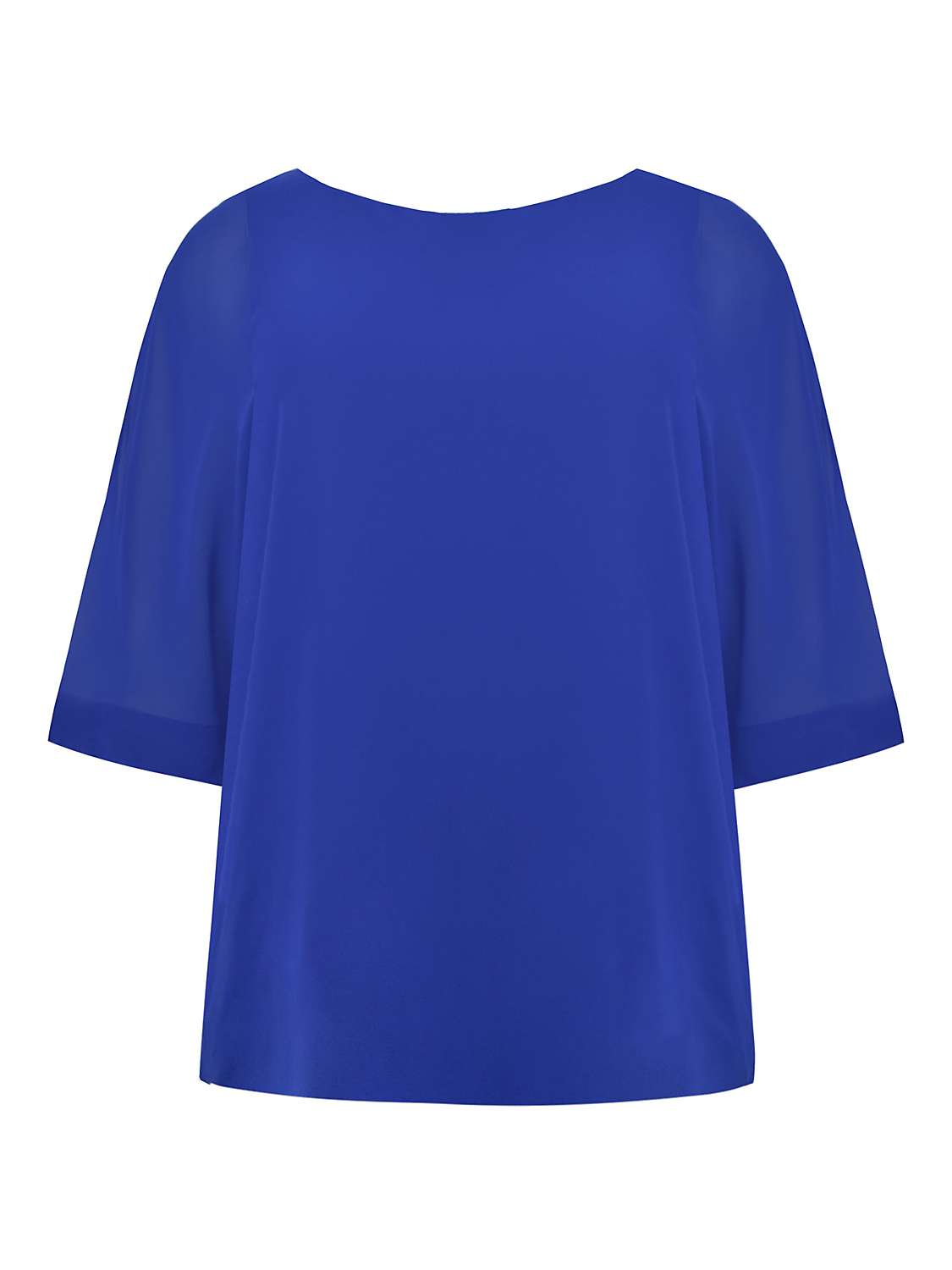Buy Live Unlimited Curve Chiffon Overlay Top, Blue Online at johnlewis.com