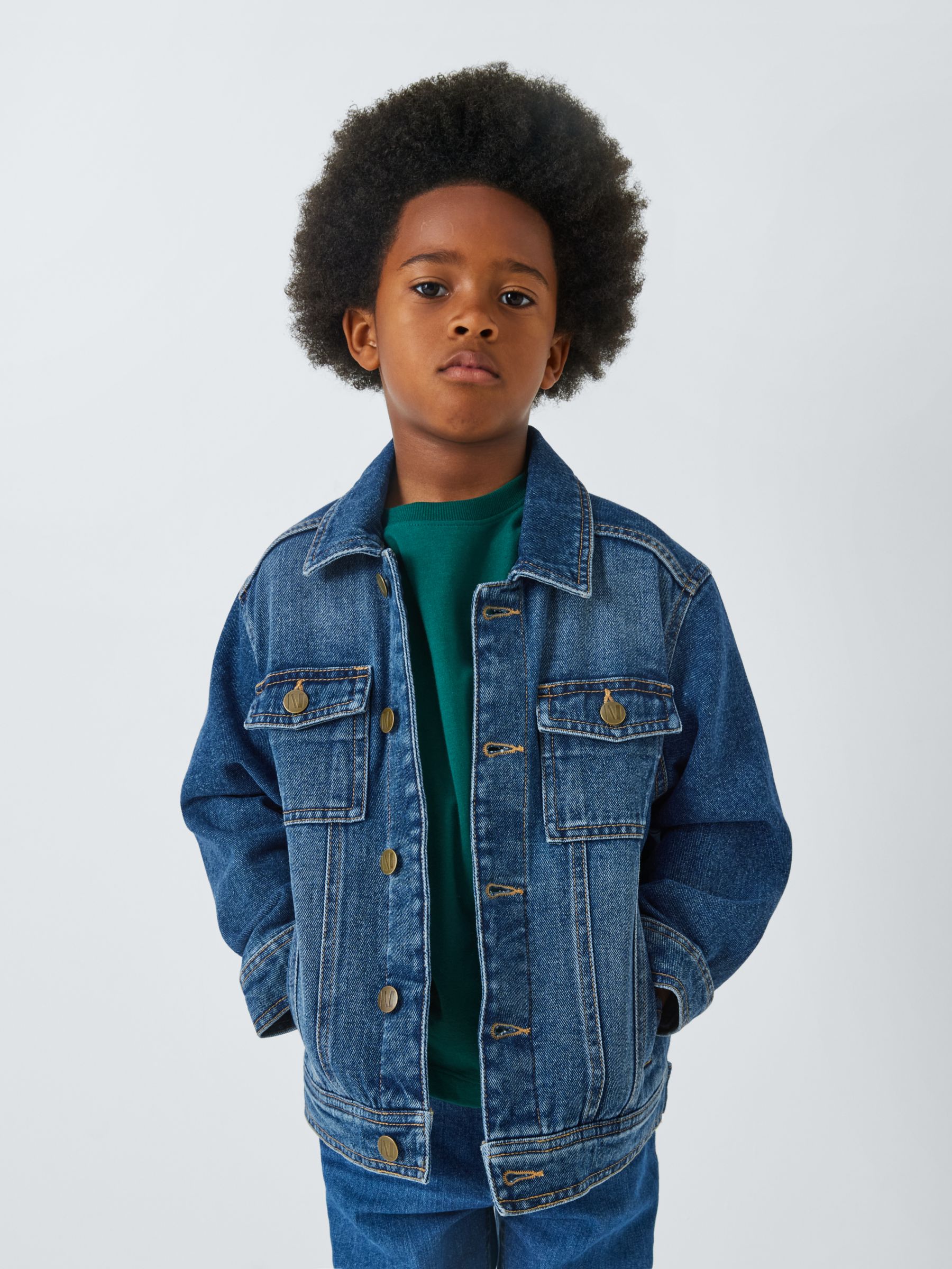 John Lewis Kids' Denim Jacket, Mid Blue, 3 years
