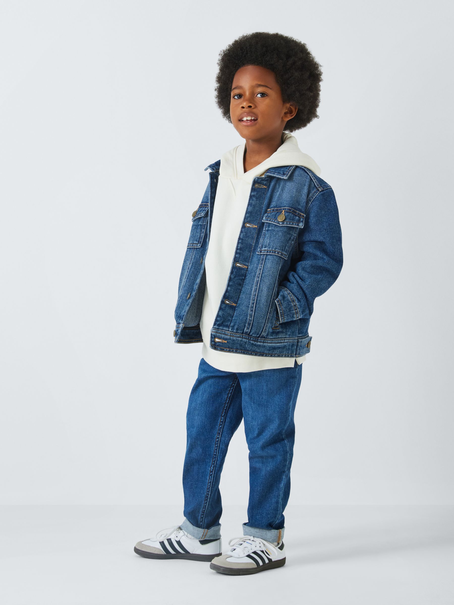 John Lewis Kids' Denim Jacket, Mid Blue, 3 years
