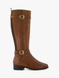 Dune  Wide Fit Tepi Leather Calf Boots, Tan