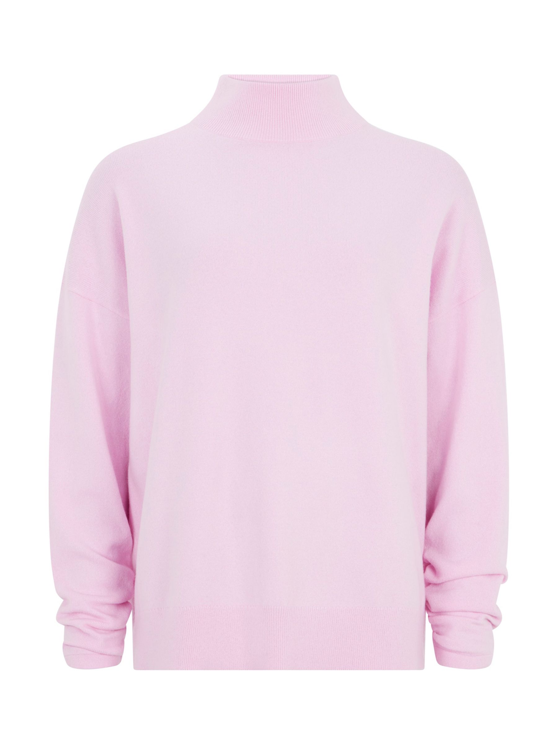 Mint Velvet Funnel Neck Batwing Jumper Pink at John Lewis Partners