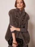 Mint Velvet Faux Fur Gilet, Grey