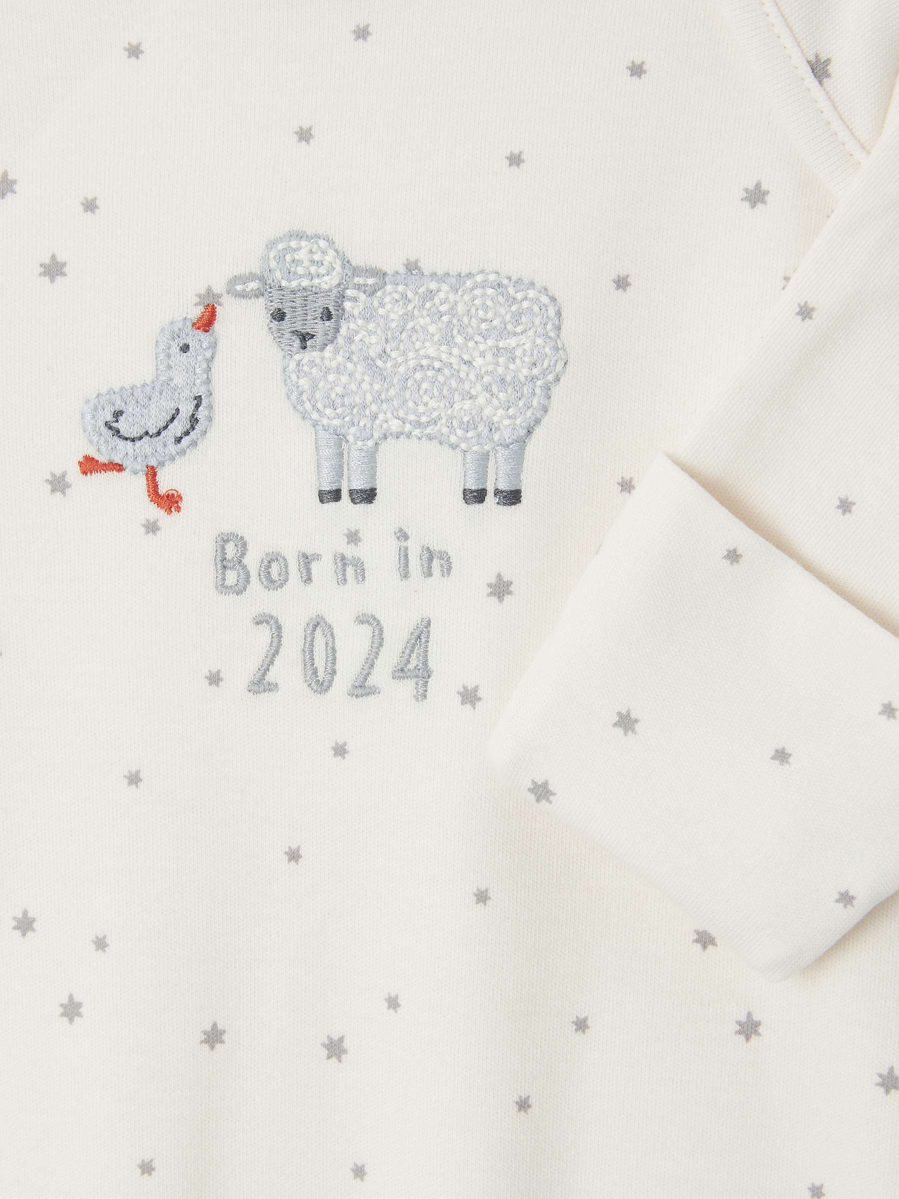 Buy John Lewis Baby Born in 2024 Star Sleepsuit, Cream Online at johnlewis.com