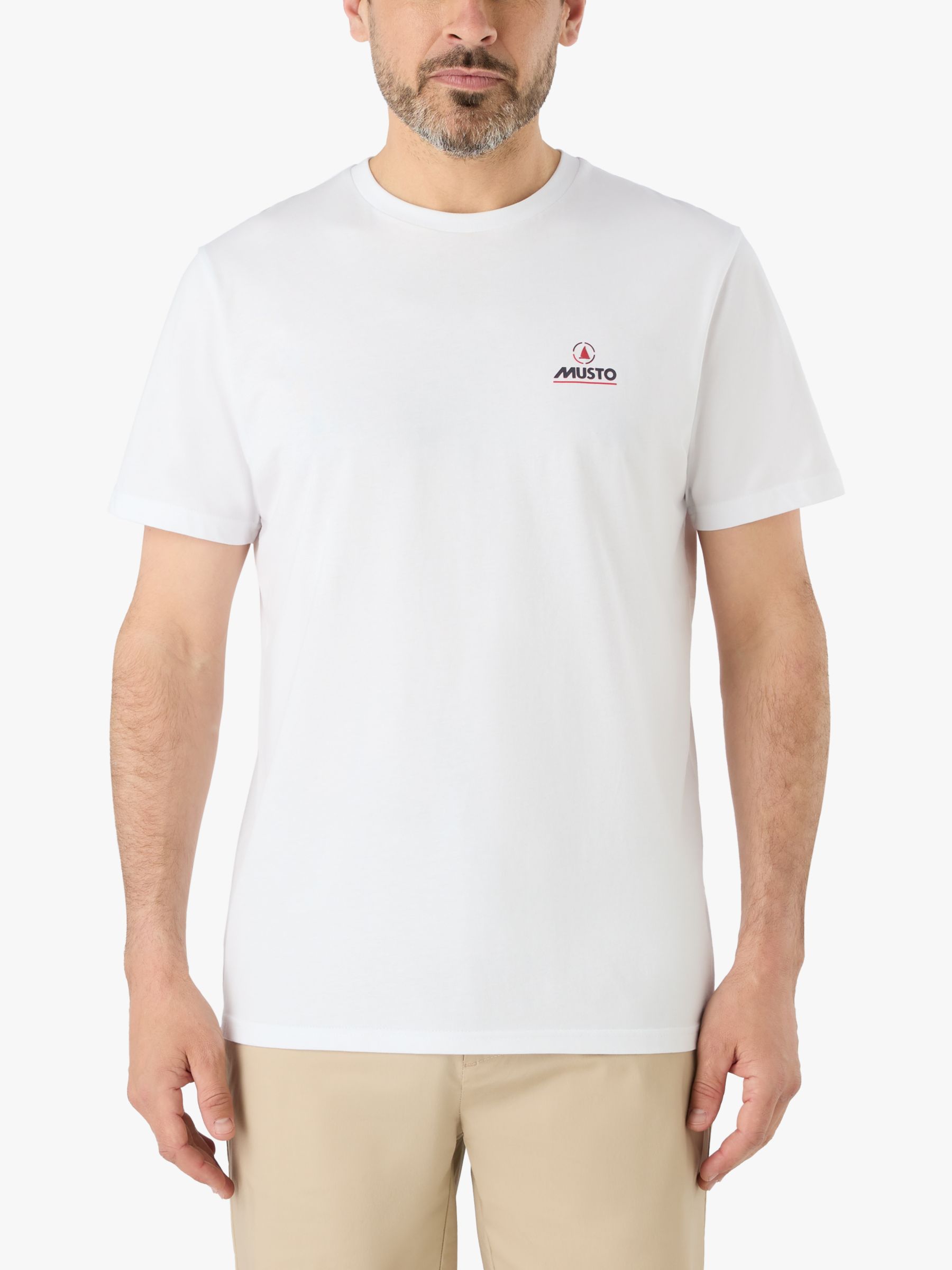 Buy Musto Nautical Short Sleeve T-Shirt, White Online at johnlewis.com