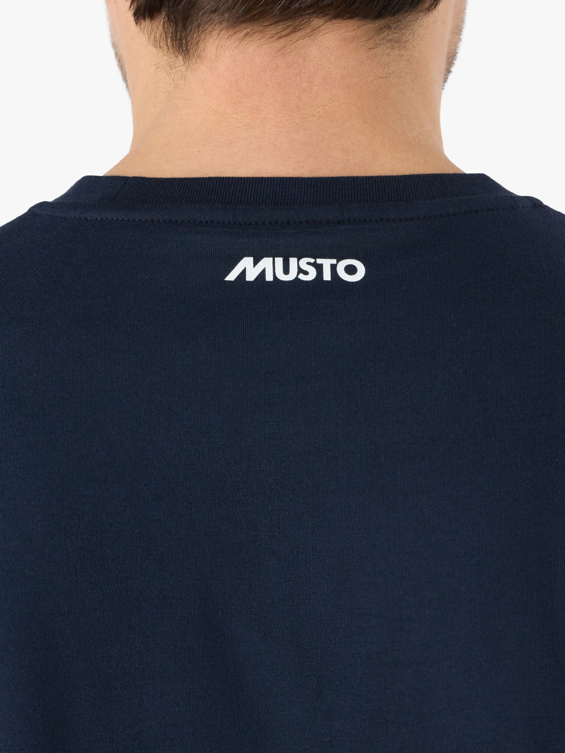 Musto 60th Anniversary Logo Short Sleeve T-Shirt, Navy, M