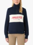 Musto Relaxed Fit 1/4 Zip Jumper, Navy