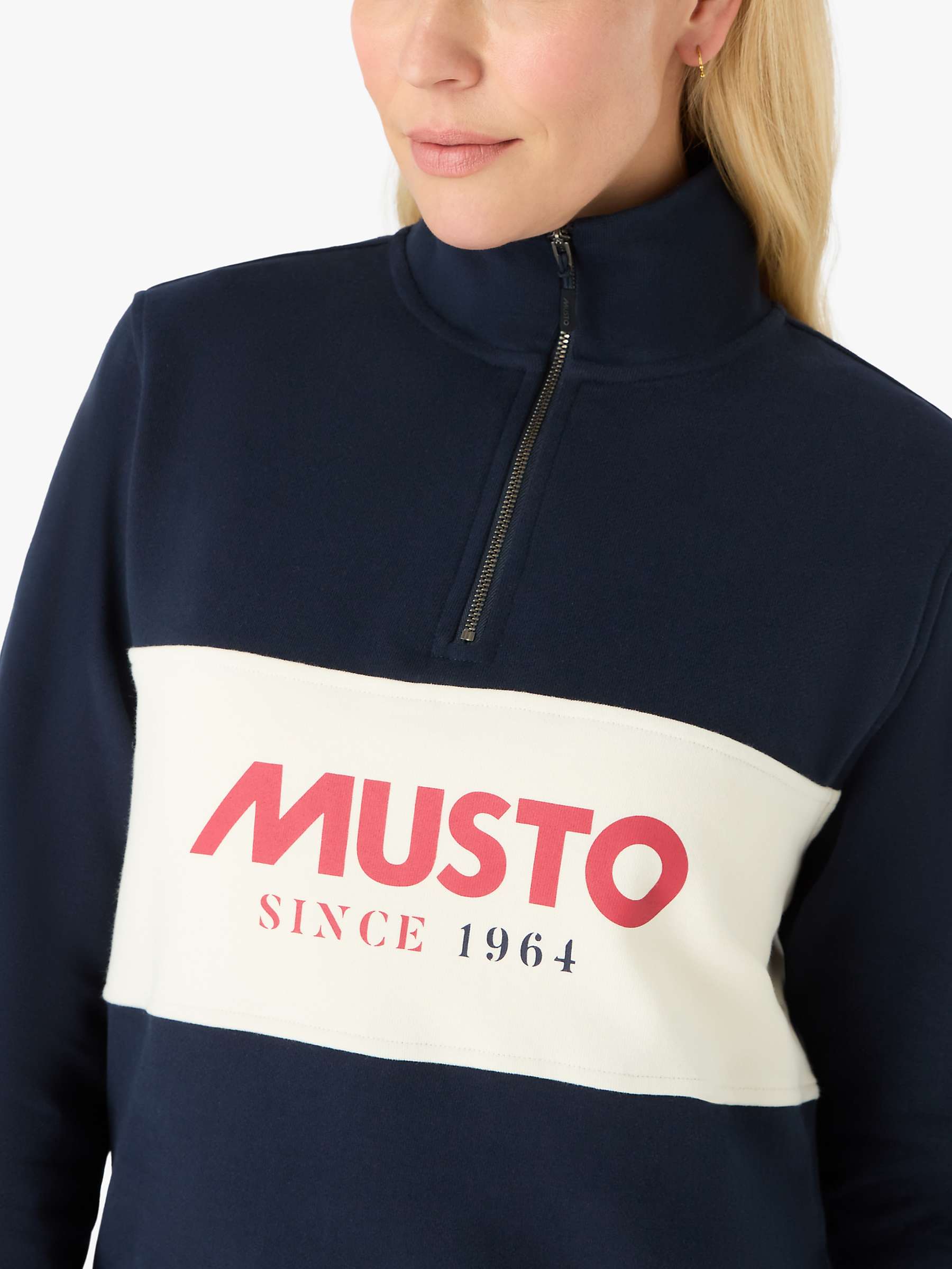 Buy Musto Relaxed Fit 1/4 Zip Jumper, Navy Online at johnlewis.com