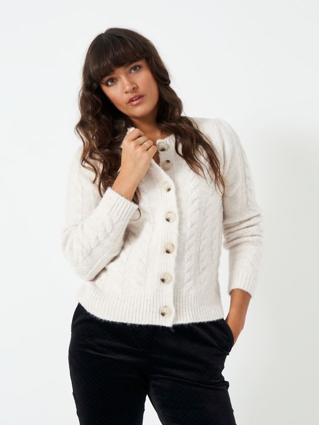 Object knitted cardigan in oatmeal