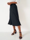 Crew Clothing Amber Jacquard Midi Skirt, Black, Black