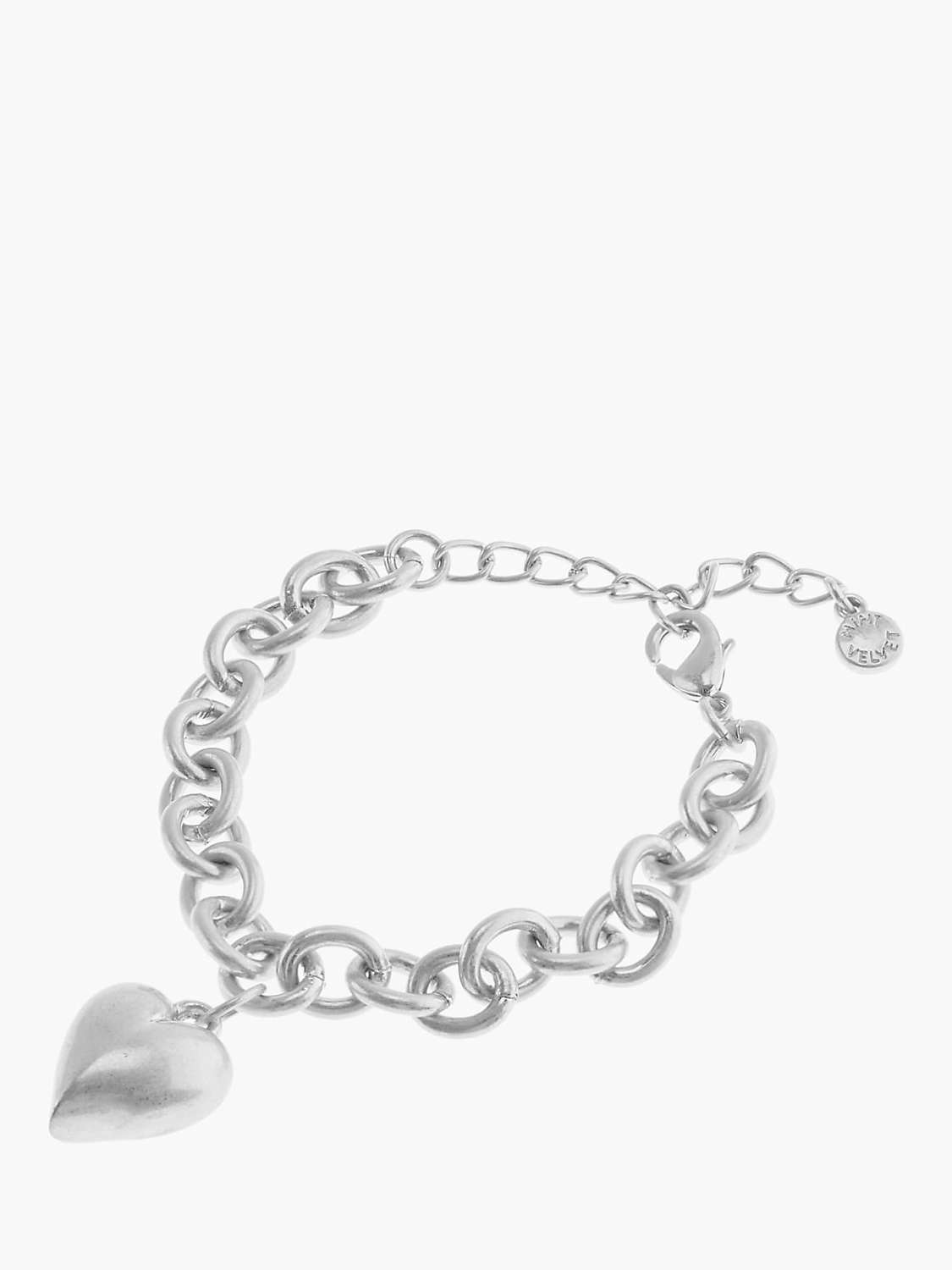Buy Mint Velvet Silver Tone Heart Bracelet, Silver Online at johnlewis.com