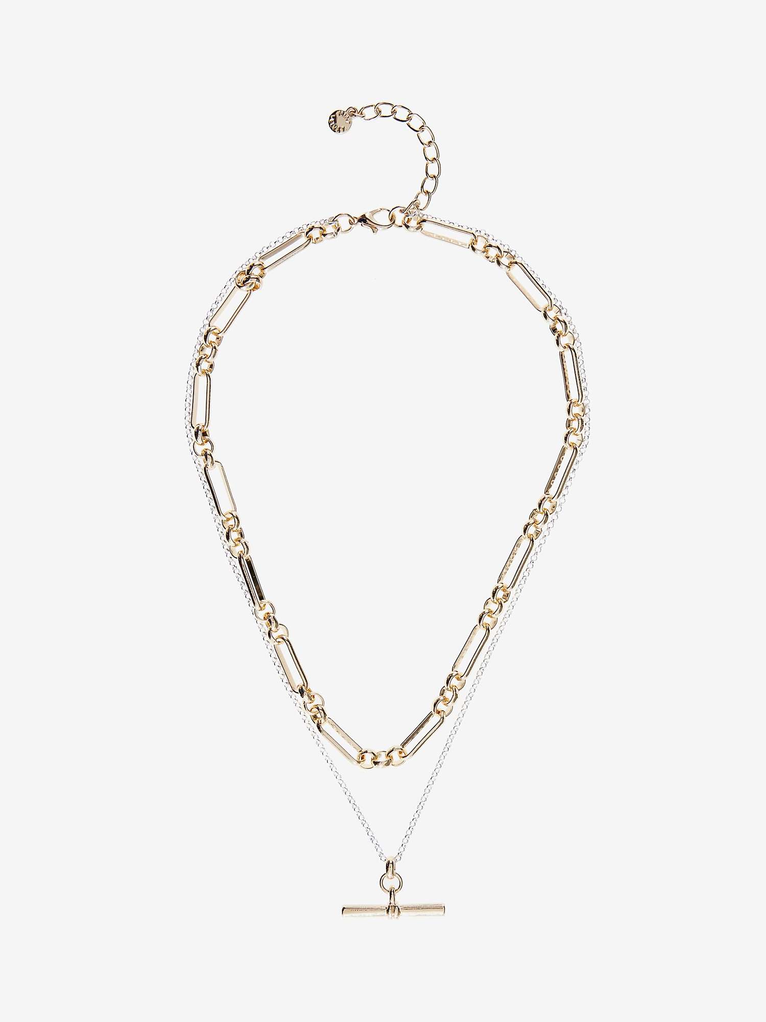 Buy Mint Velvet Mixed Metal Layered Necklace, Gold/Silver Online at johnlewis.com