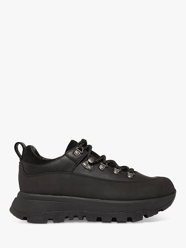 FitFlop Neo-D-Hyker Leather Blend Walking Shoes, Black