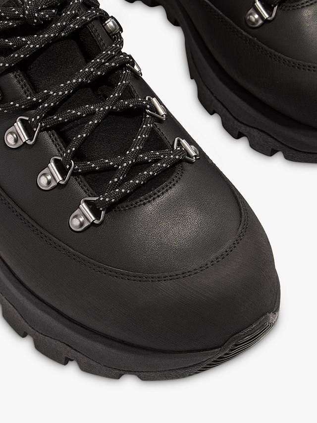 FitFlop Neo-D-Hyker Leather Blend Walking Shoes, Black