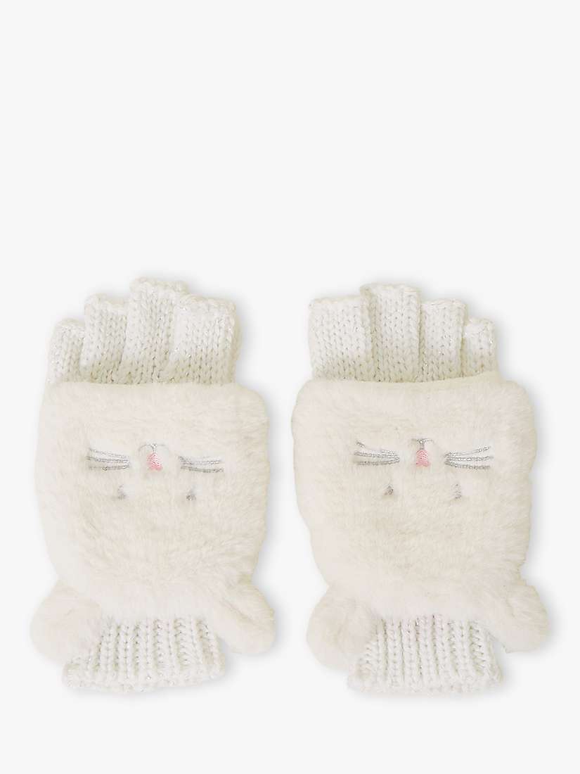 Buy Angel by Accessorize Kids' Fluffy Bunny Capped Gloves, Ivory Online at johnlewis.com