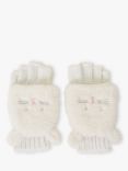 Angel by Accessorize Kids' Fluffy Bunny Capped Gloves, Ivory