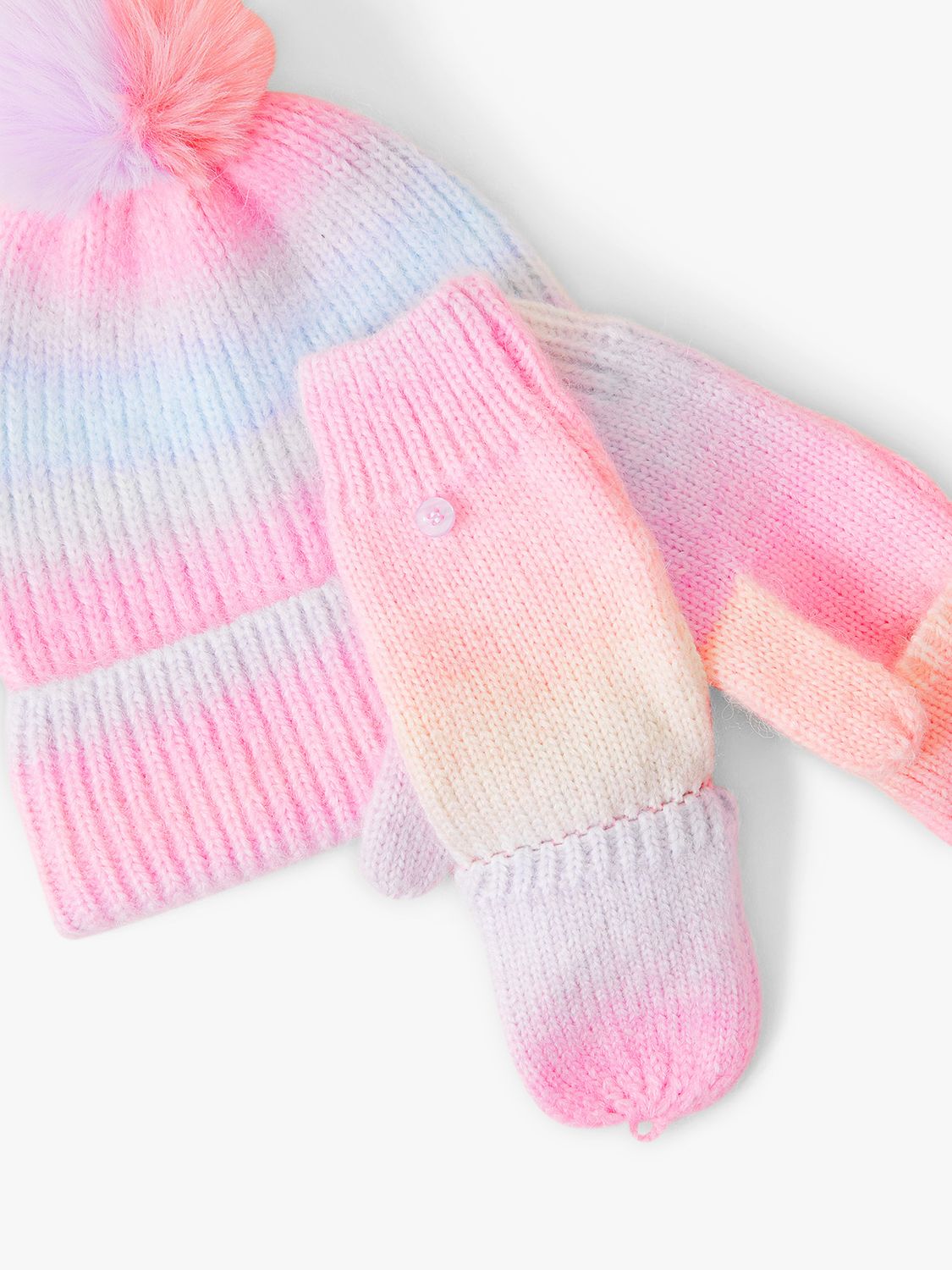 Buy Angel by Accessorize Kids' Rainbow Hat & Gloves Set, Multi Online at johnlewis.com
