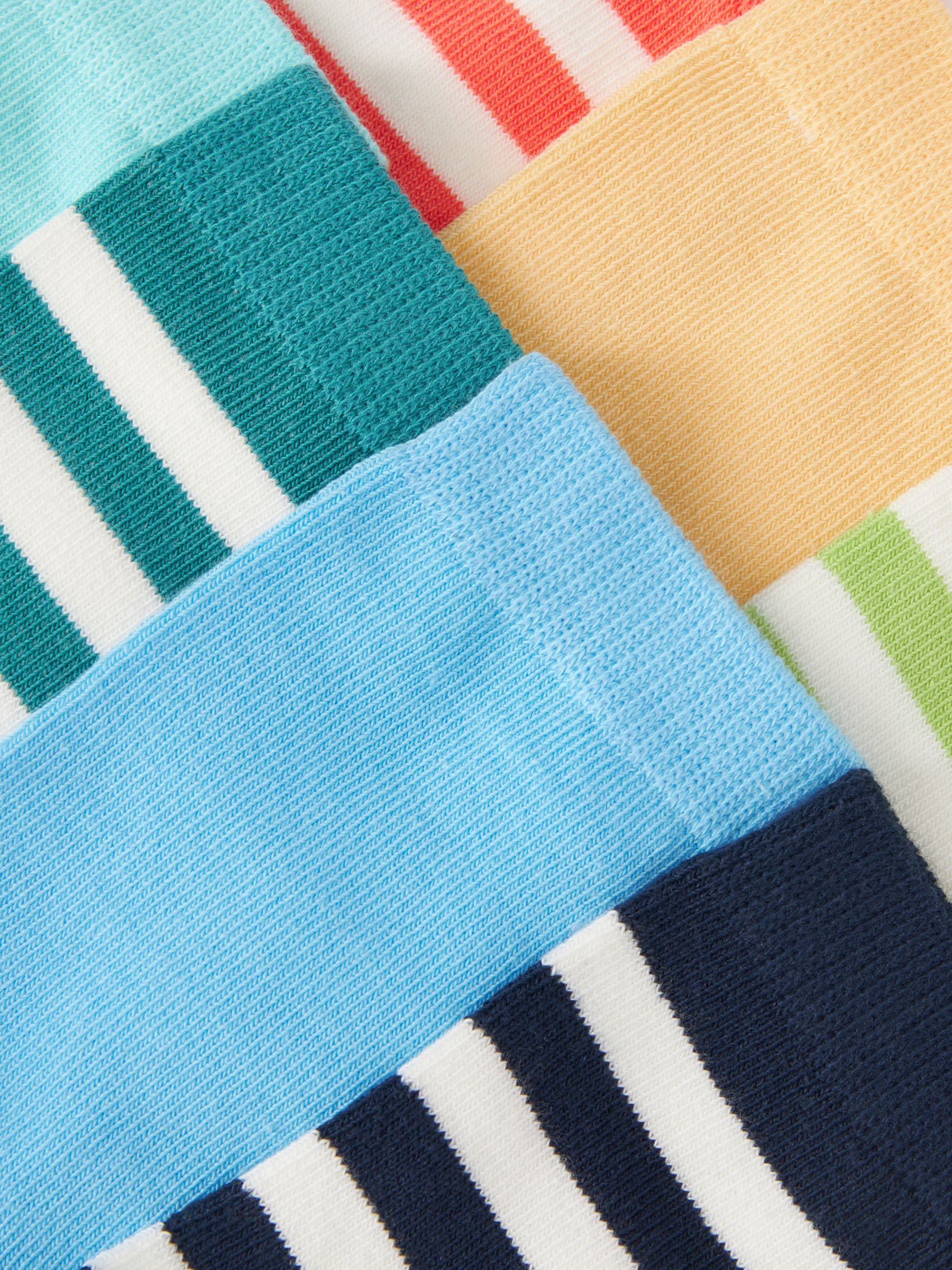 Buy John Lewis Kids' Cotton Rich Solid Stripe Socks, Pack of 7, Multi Online at johnlewis.com